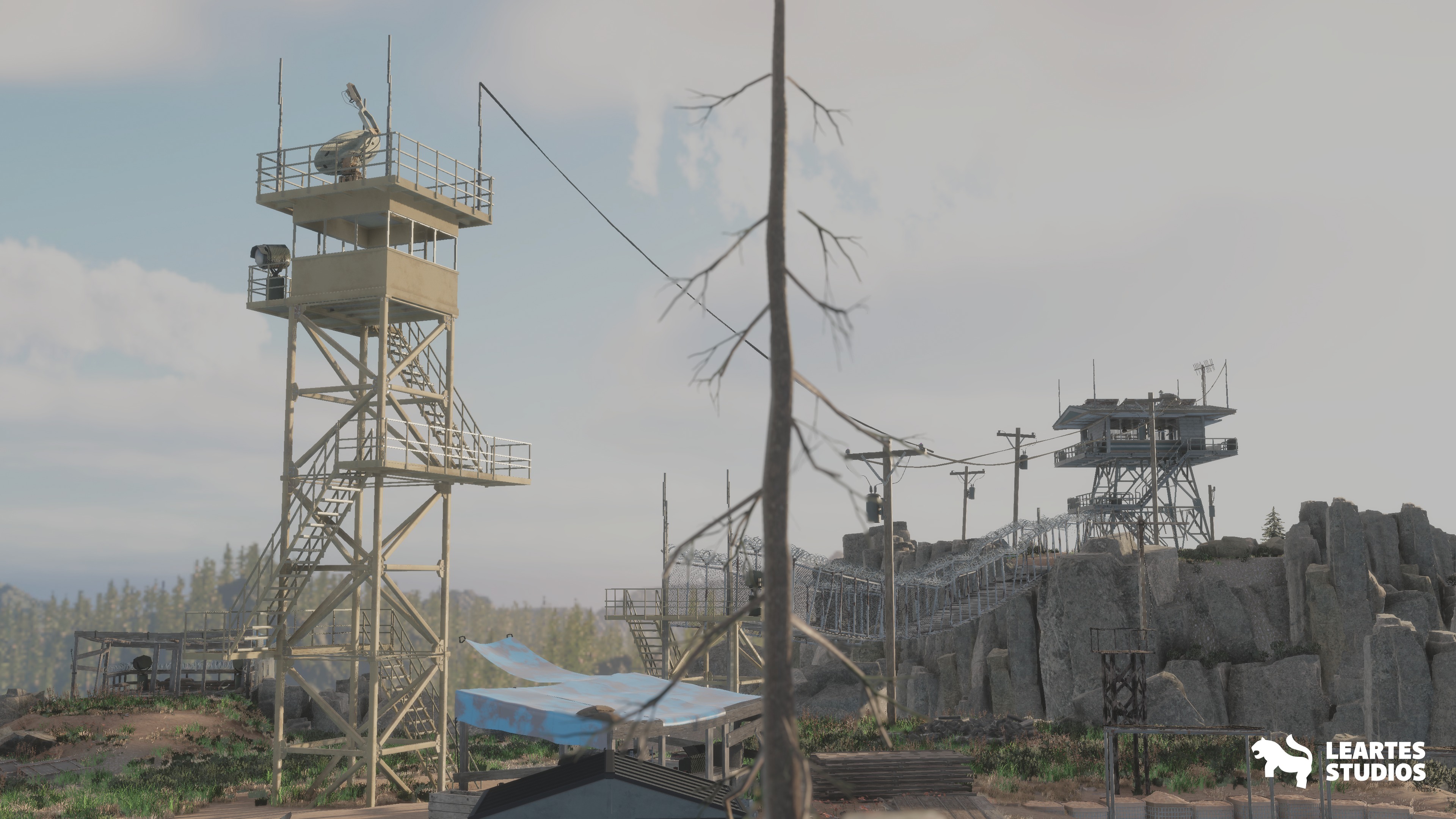 Fire Watch Tower Environment Low-poly 3D model_16