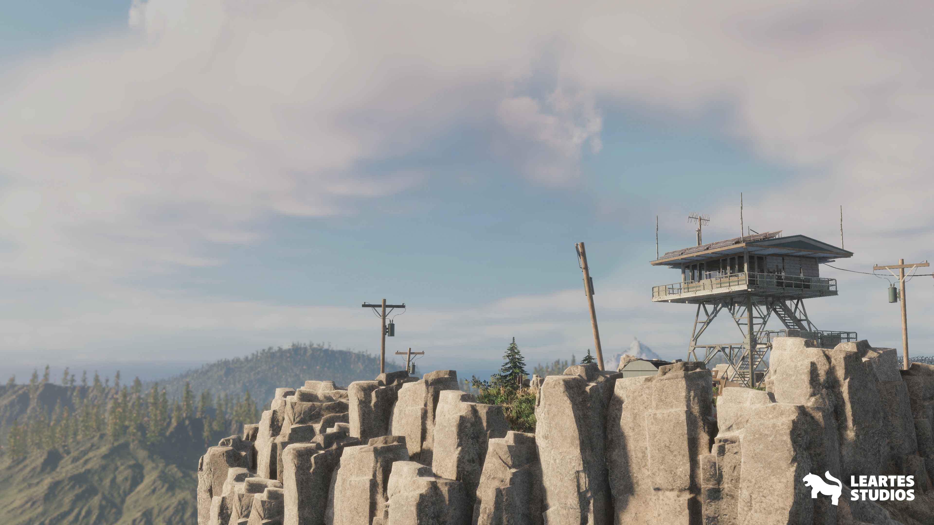 Fire Watch Tower Environment Low-poly 3D model_15