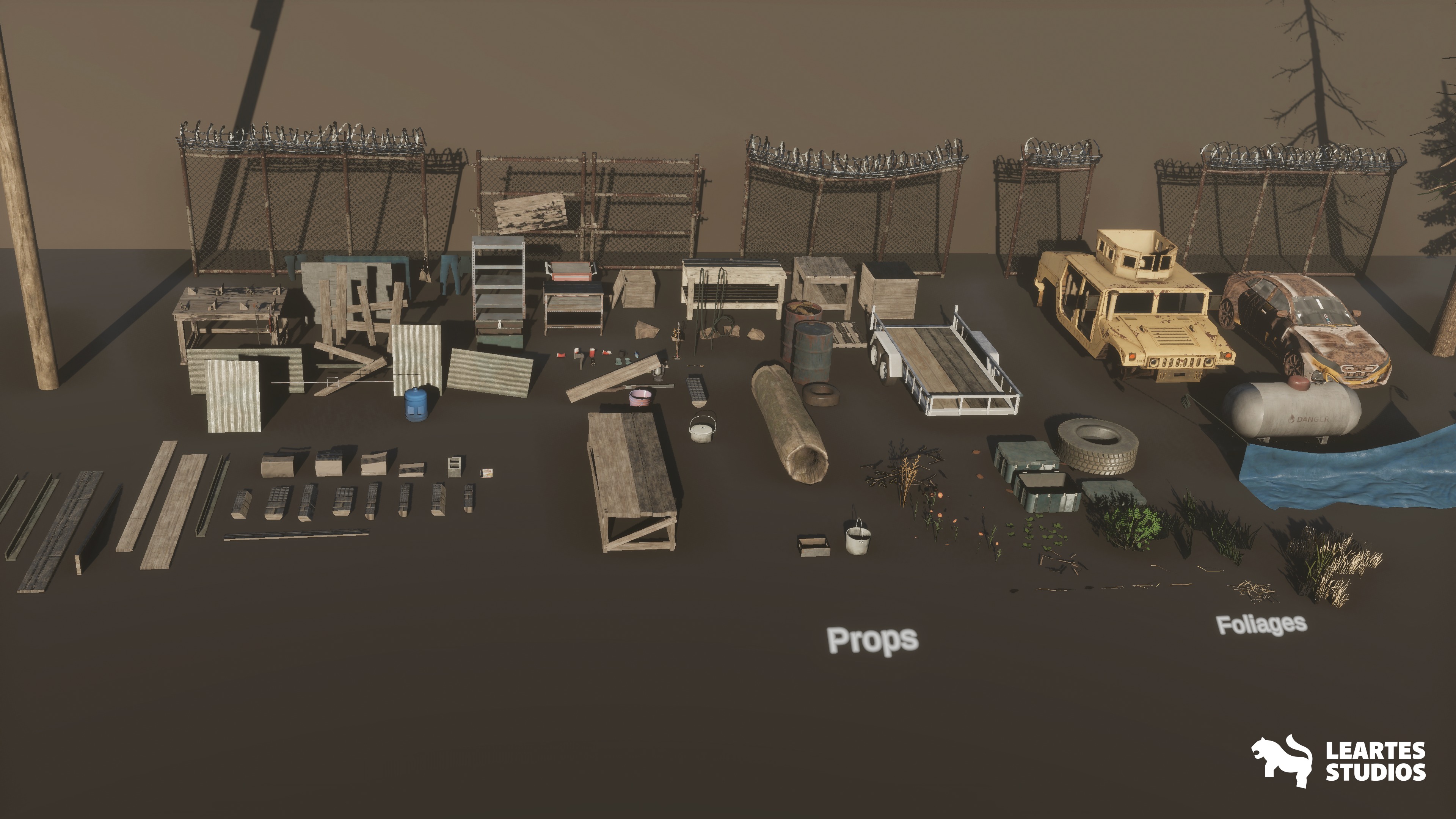 Fire Watch Tower Environment Low-poly 3D model_12