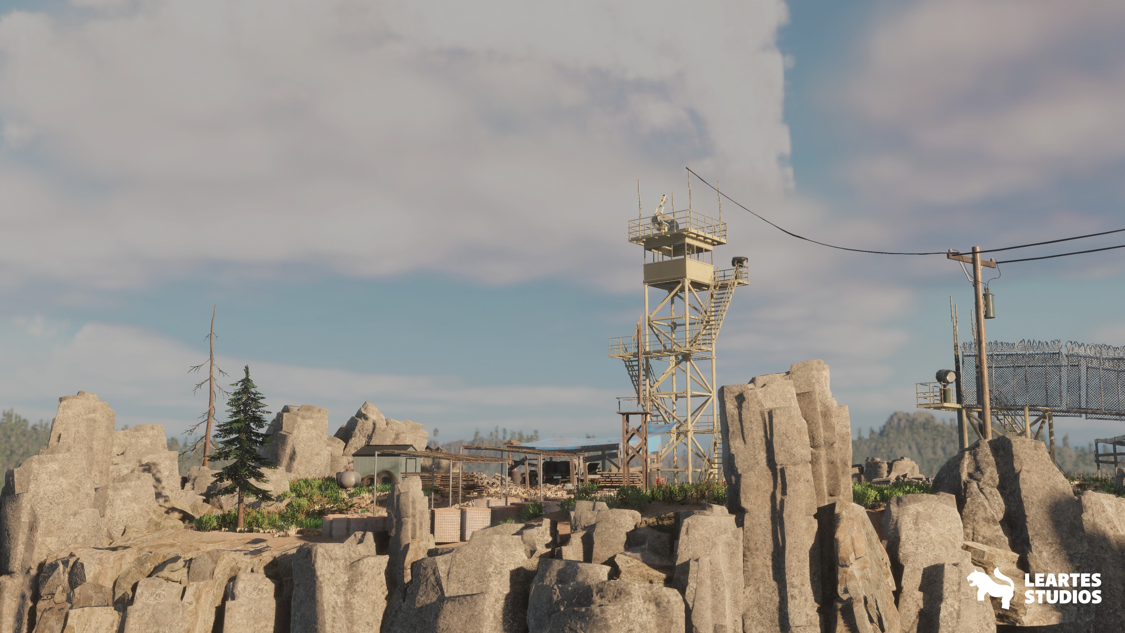 Fire Watch Tower Environment Low-poly 3D model_8