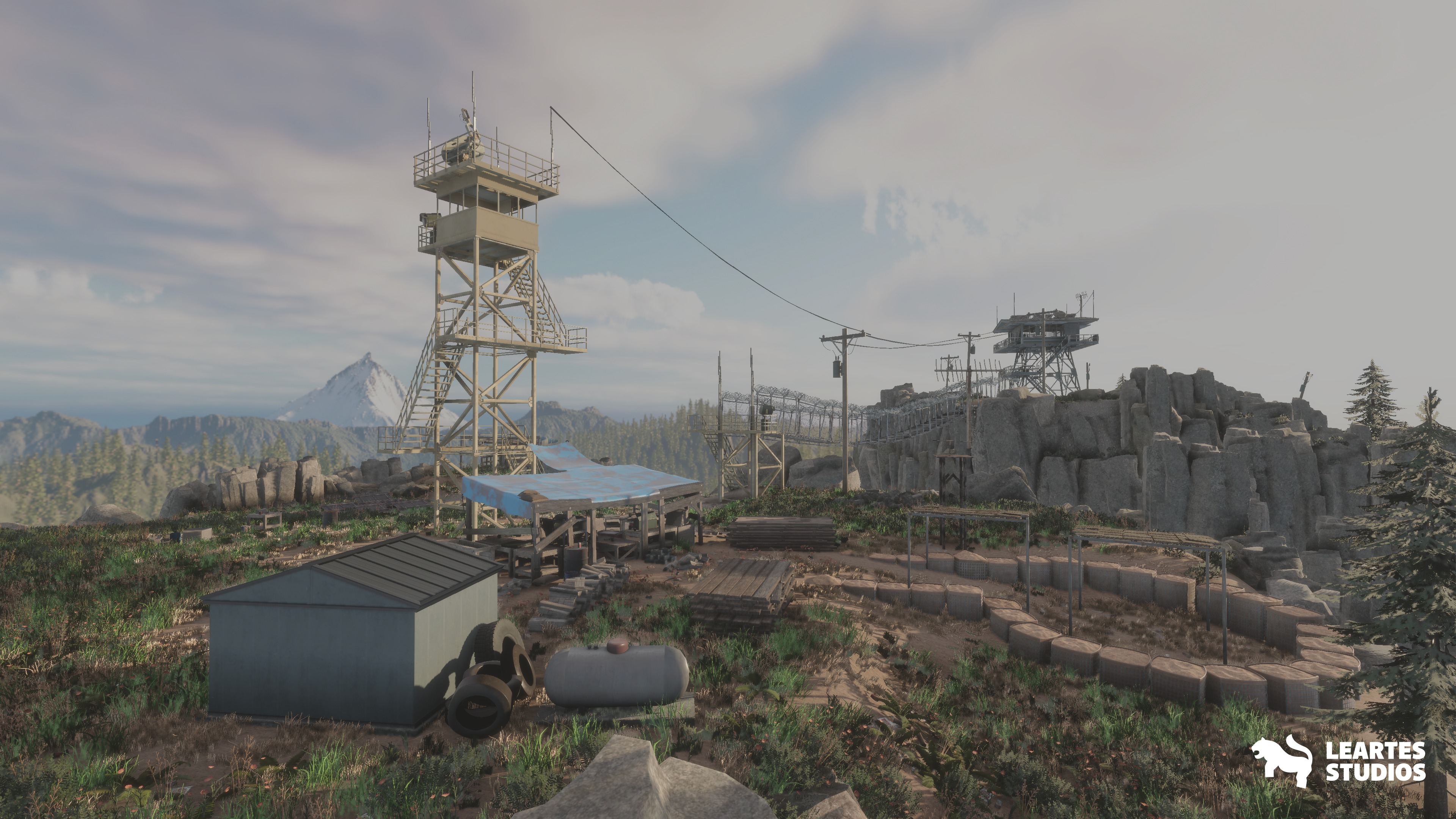 Fire Watch Tower Environment Low-poly 3D model_17