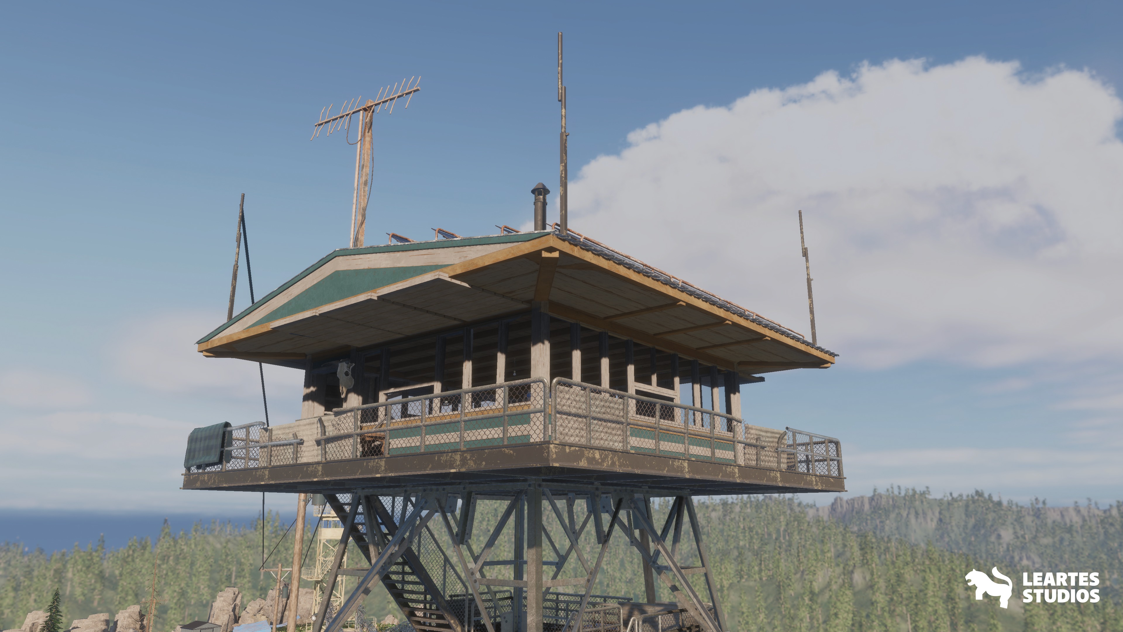 Fire Watch Tower Environment Low-poly 3D model_20