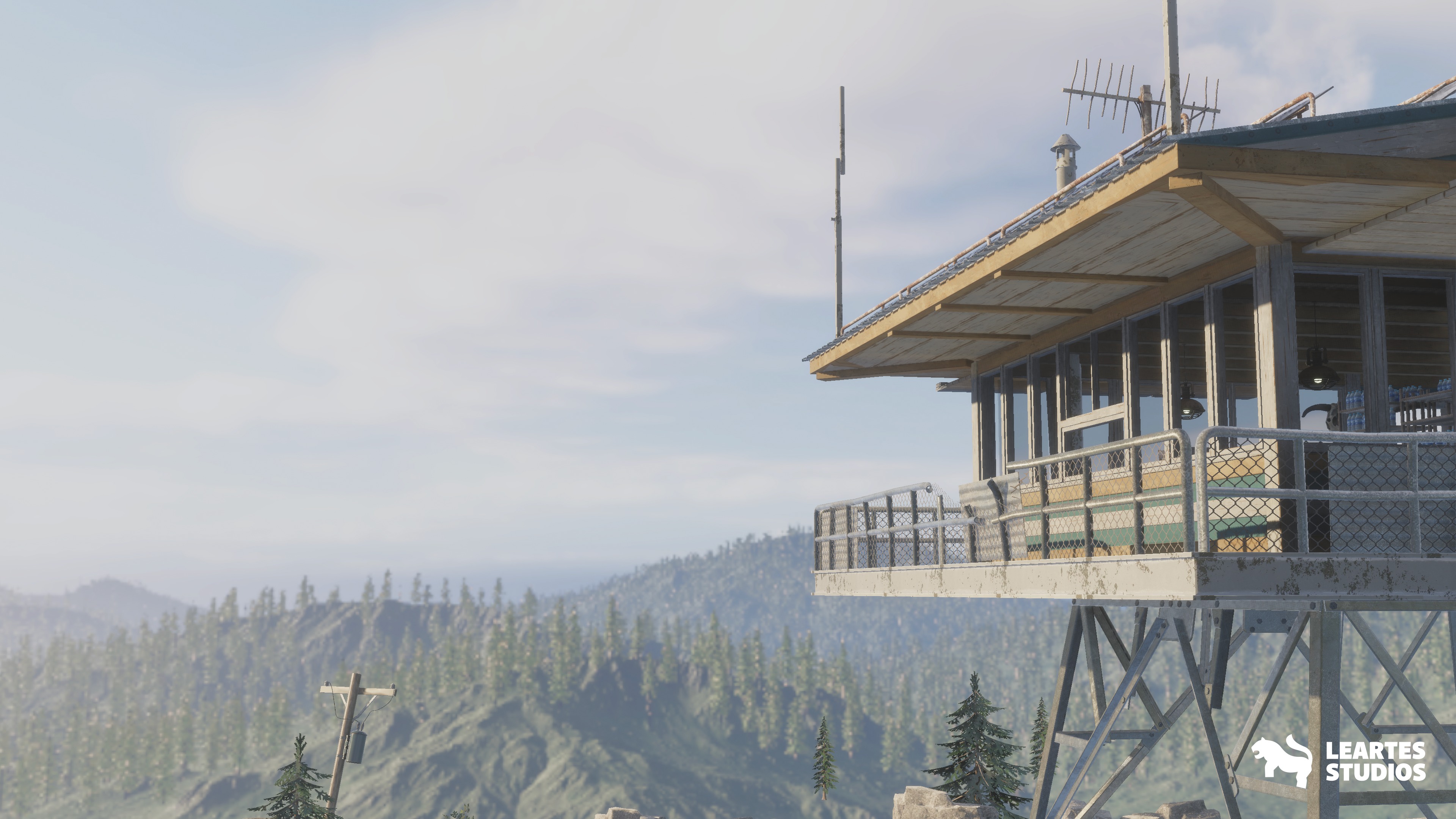 Fire Watch Tower Environment Low-poly 3D model_21