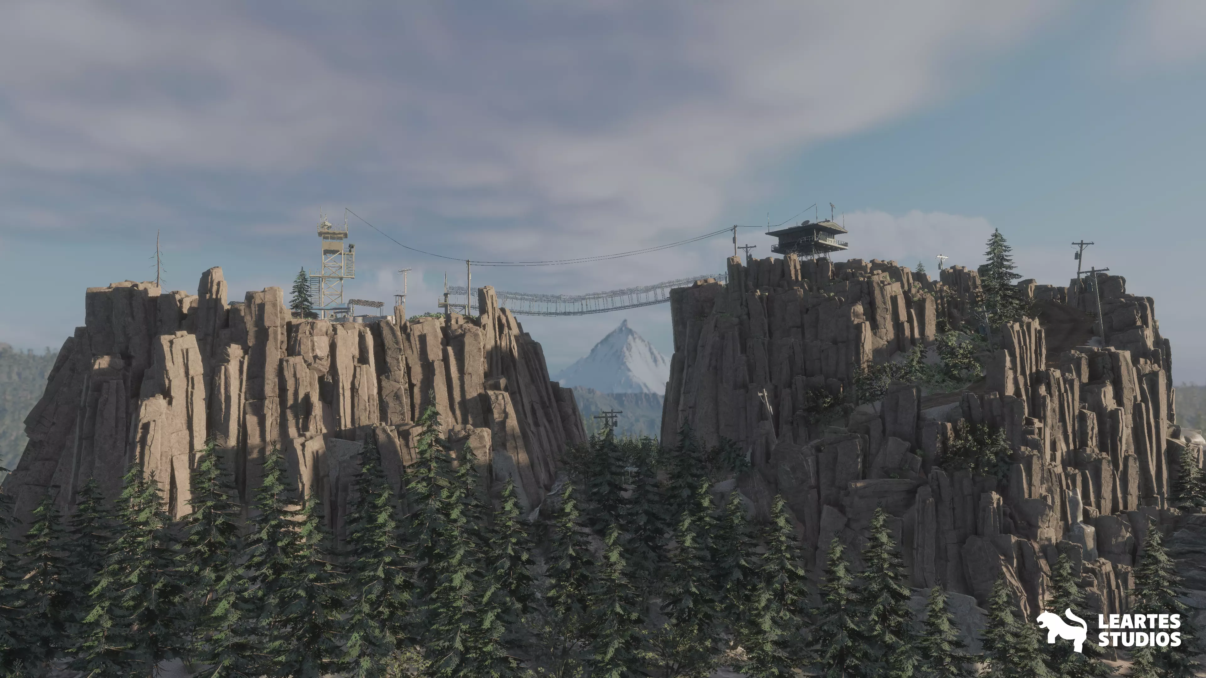 Fire Watch Tower Environment Low-poly 3D model_0