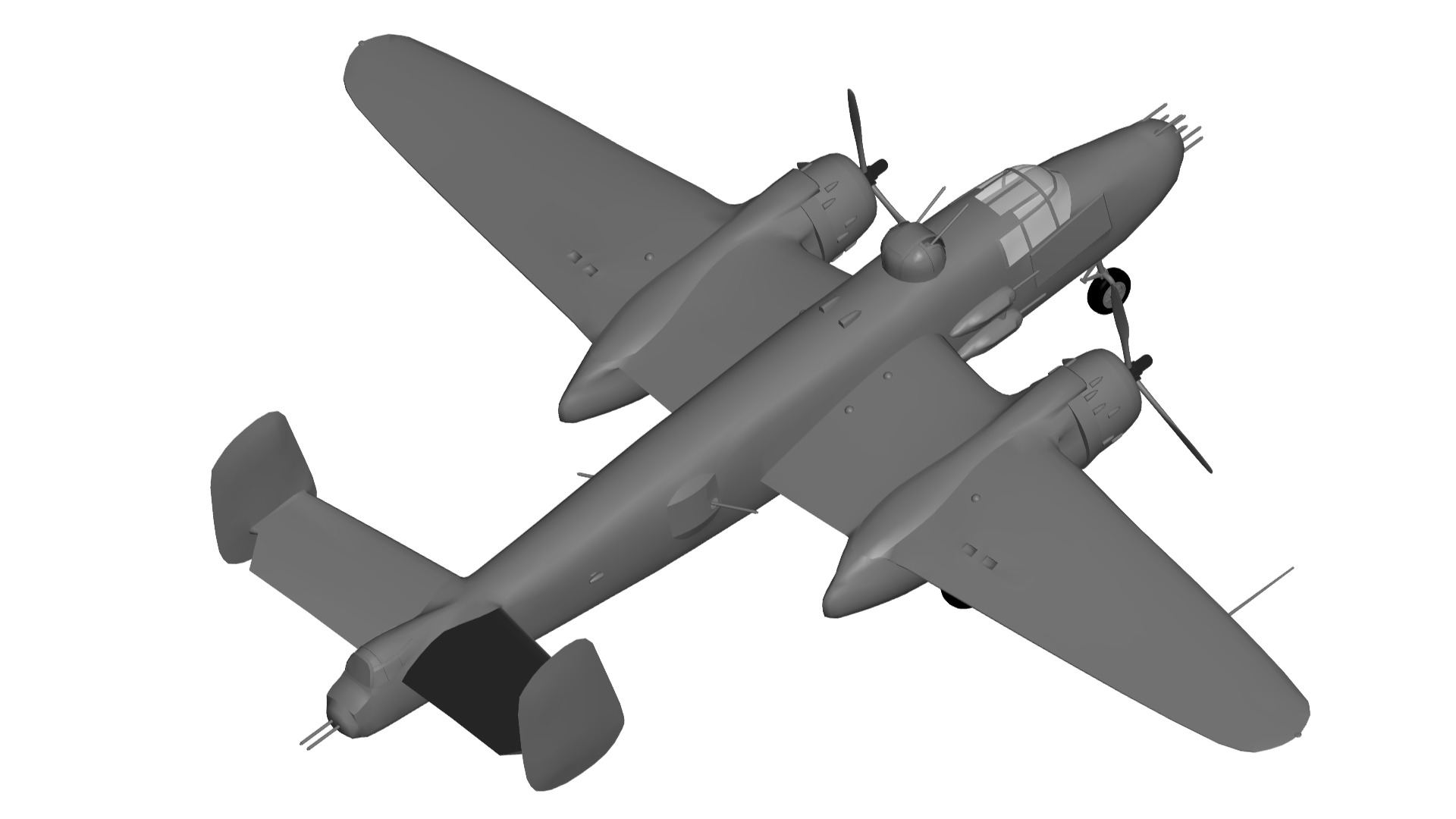 North American B-25 Mitchell 3D model_3