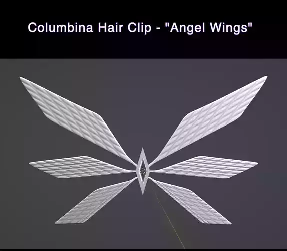 Columbina Hair Clip 3D print model