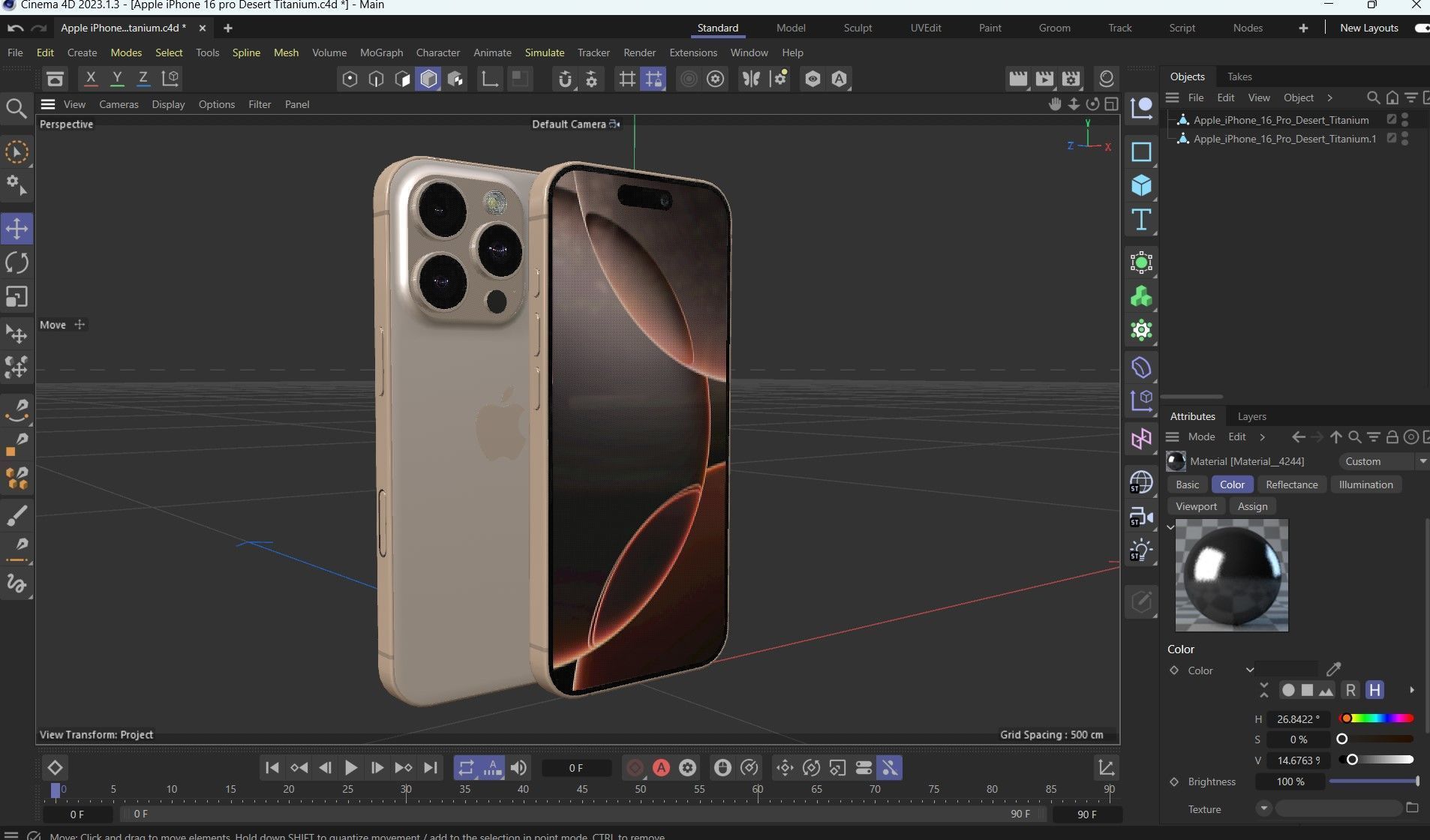 Apple iPhone 16 Pro Low-poly 3D model_29