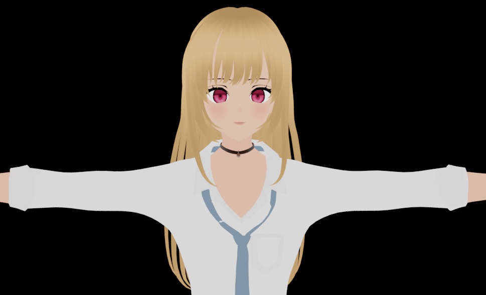 Marin Kitagawa Anime Version Low-poly 3D model_9