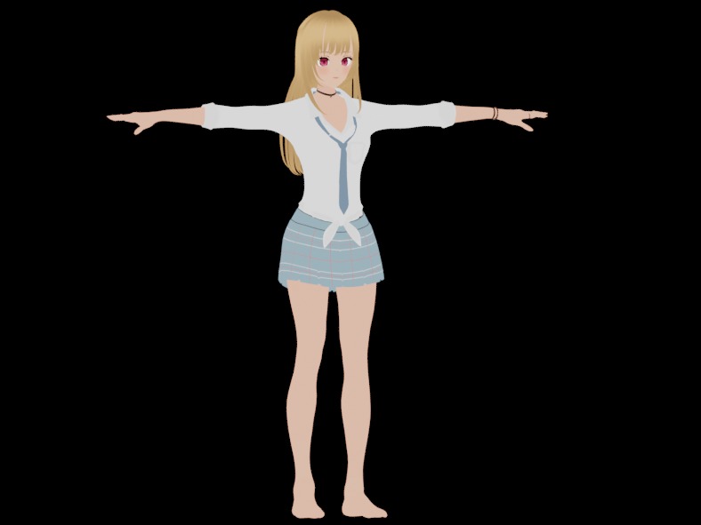 Marin Kitagawa Anime Version Low-poly 3D model_6