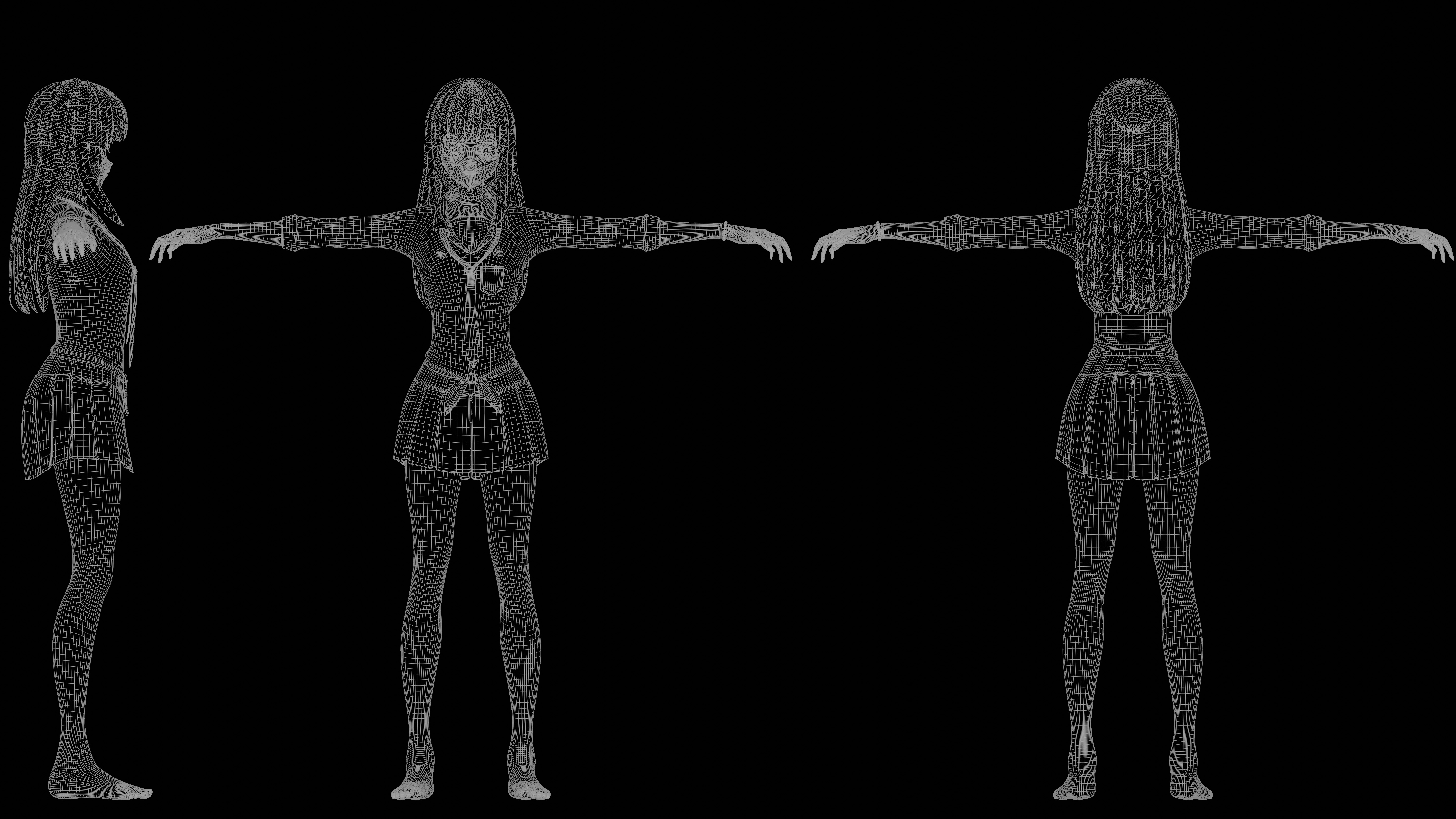 Marin Kitagawa Anime Version Low-poly 3D model_2