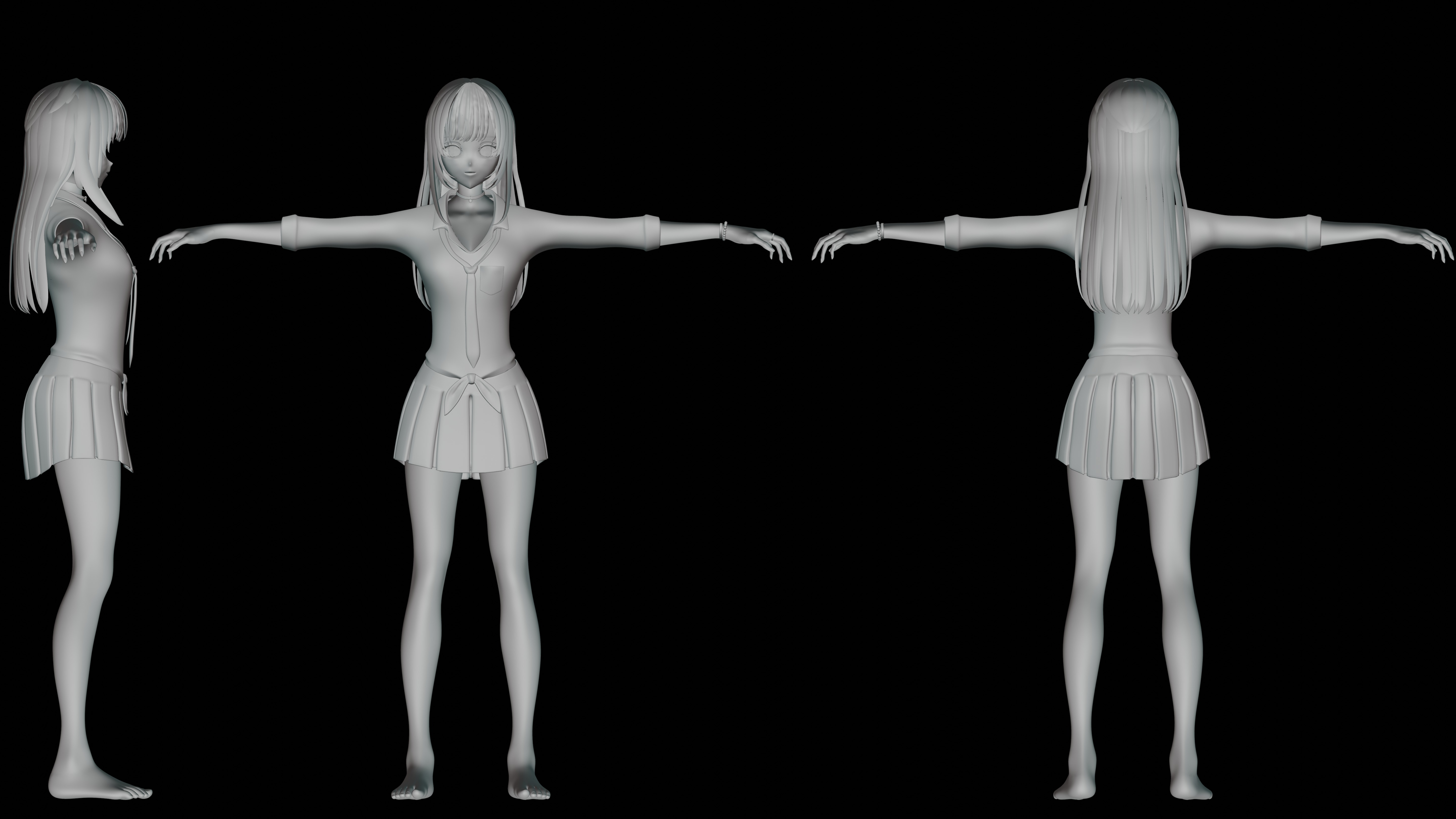 Marin Kitagawa Anime Version Low-poly 3D model_1