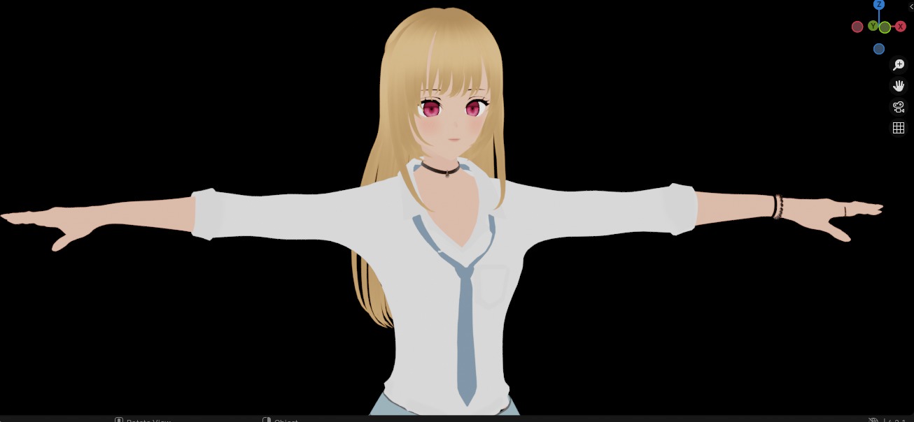 Marin Kitagawa Anime Version Low-poly 3D model_3