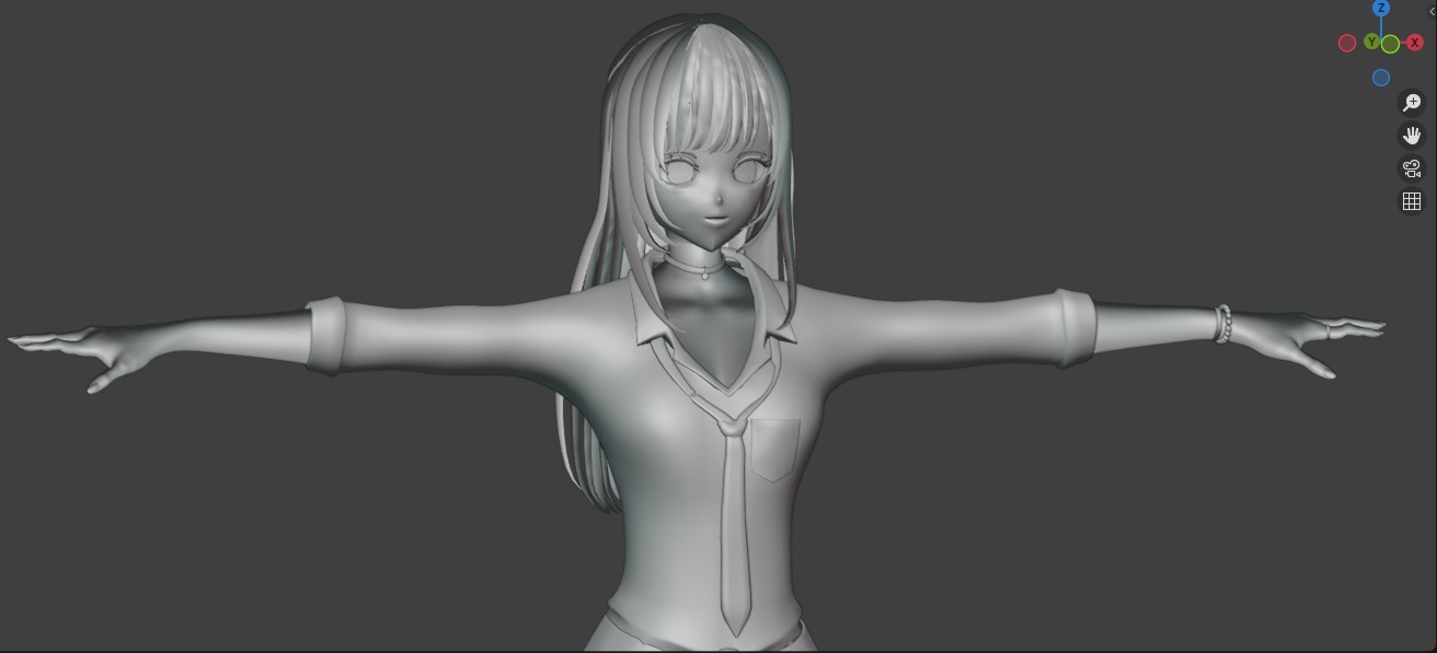 Marin Kitagawa Anime Version Low-poly 3D model_4