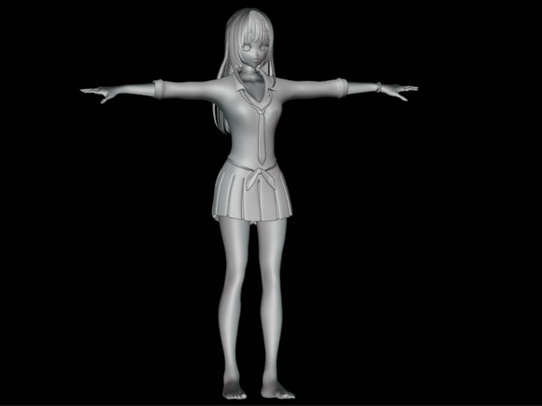 Marin Kitagawa Anime Version Low-poly 3D model_7