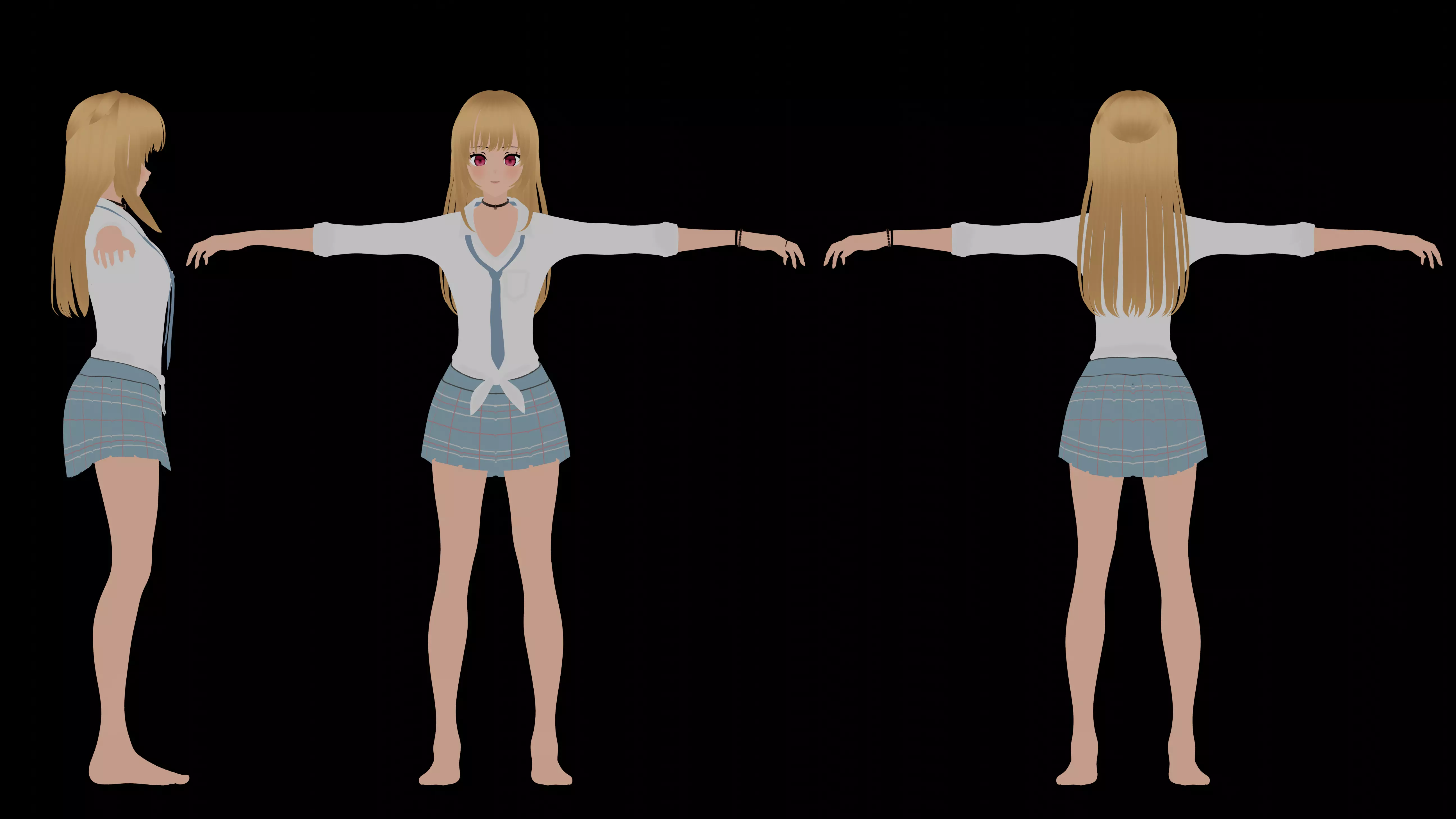 Marin Kitagawa Anime Version Low-poly 3D model_0