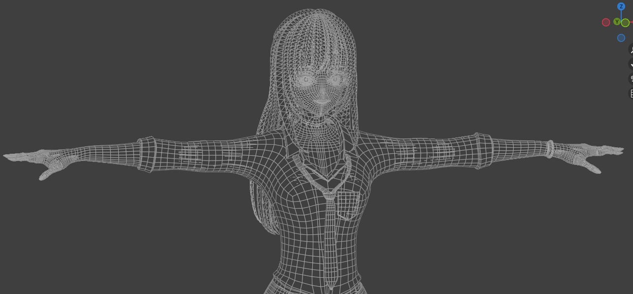 Marin Kitagawa Anime Version Low-poly 3D model_5