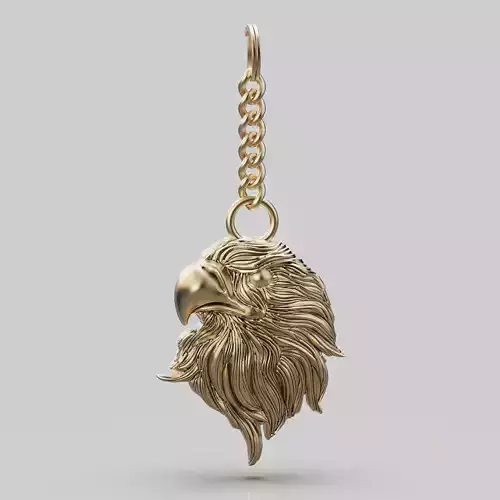 Eagle key holder silver gold jewelry printable 3d model