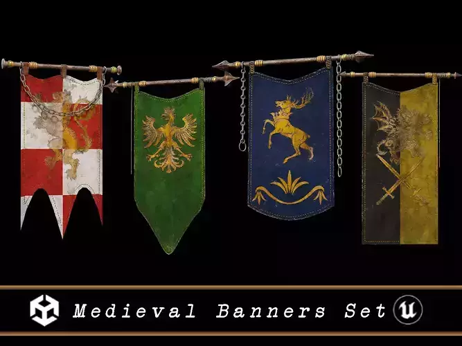 Set Modular of Medieval Banners 