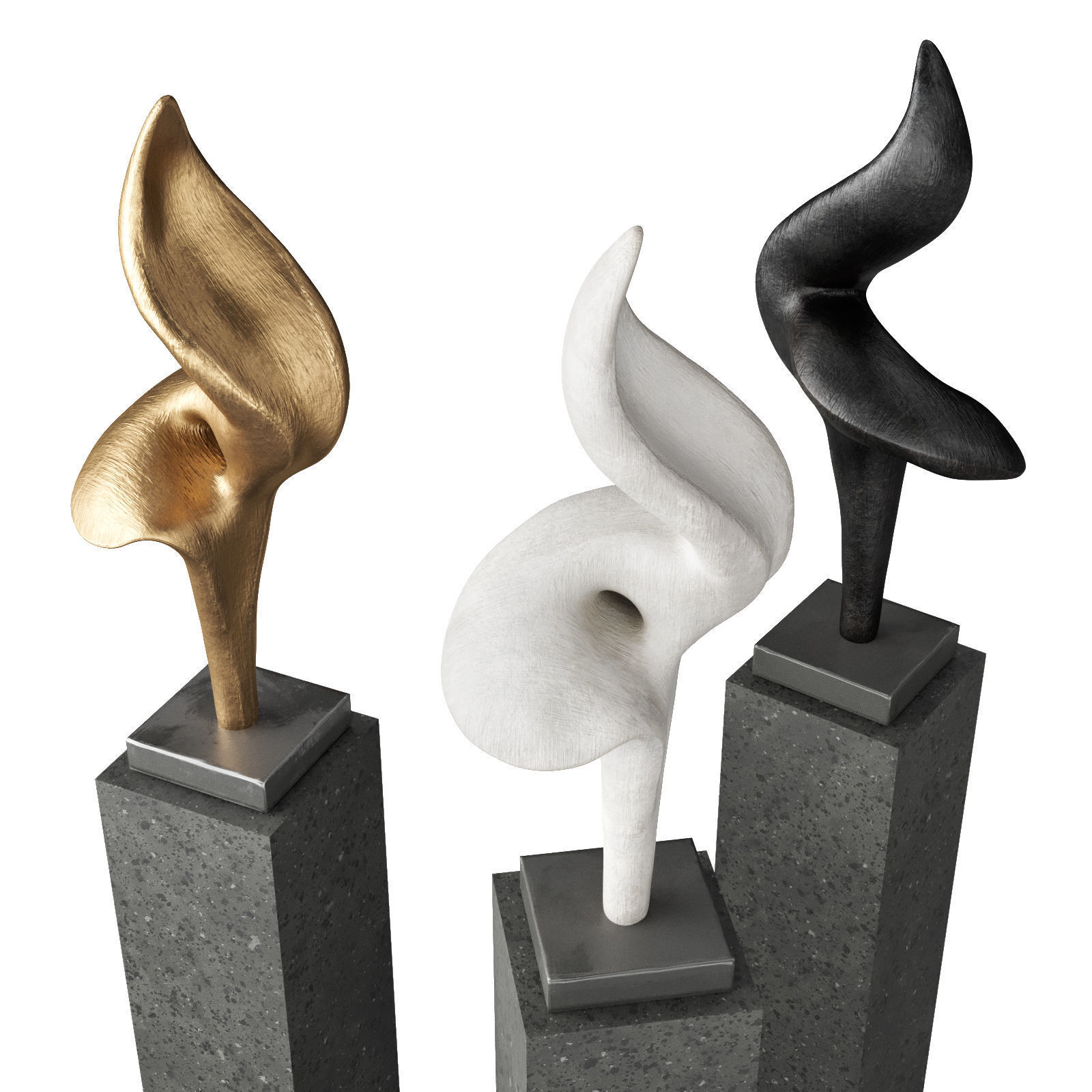 Calla Lily art sculpture 3D model_5