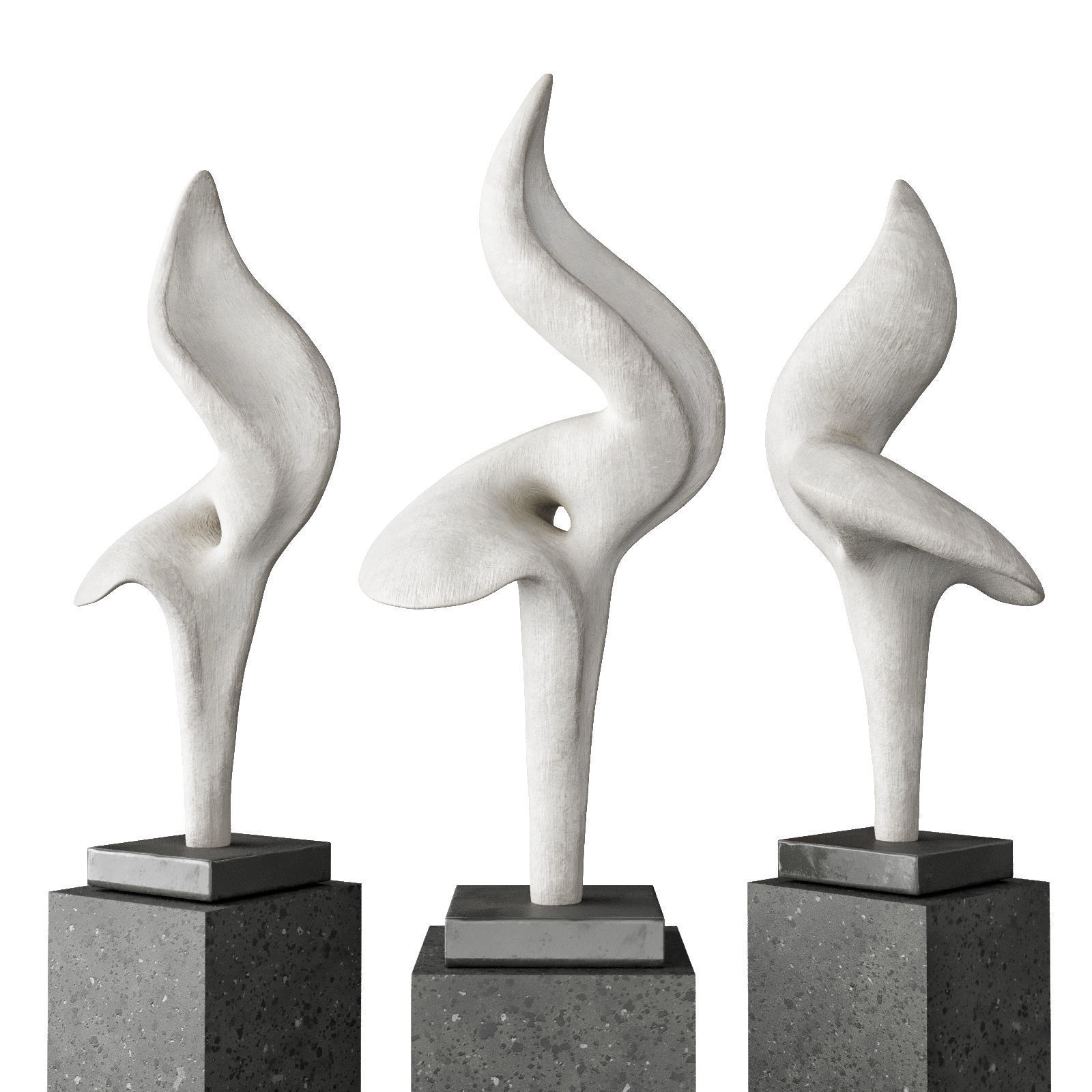 Calla Lily art sculpture 3D model_1