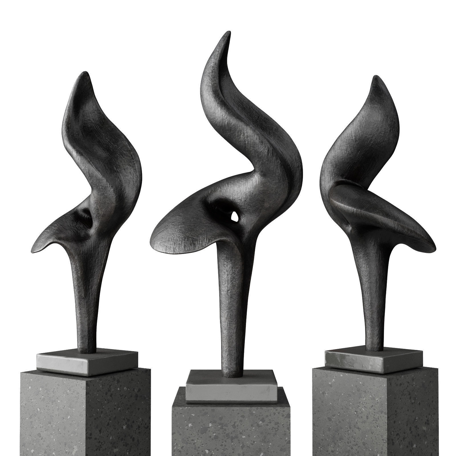 Calla Lily art sculpture 3D model_3