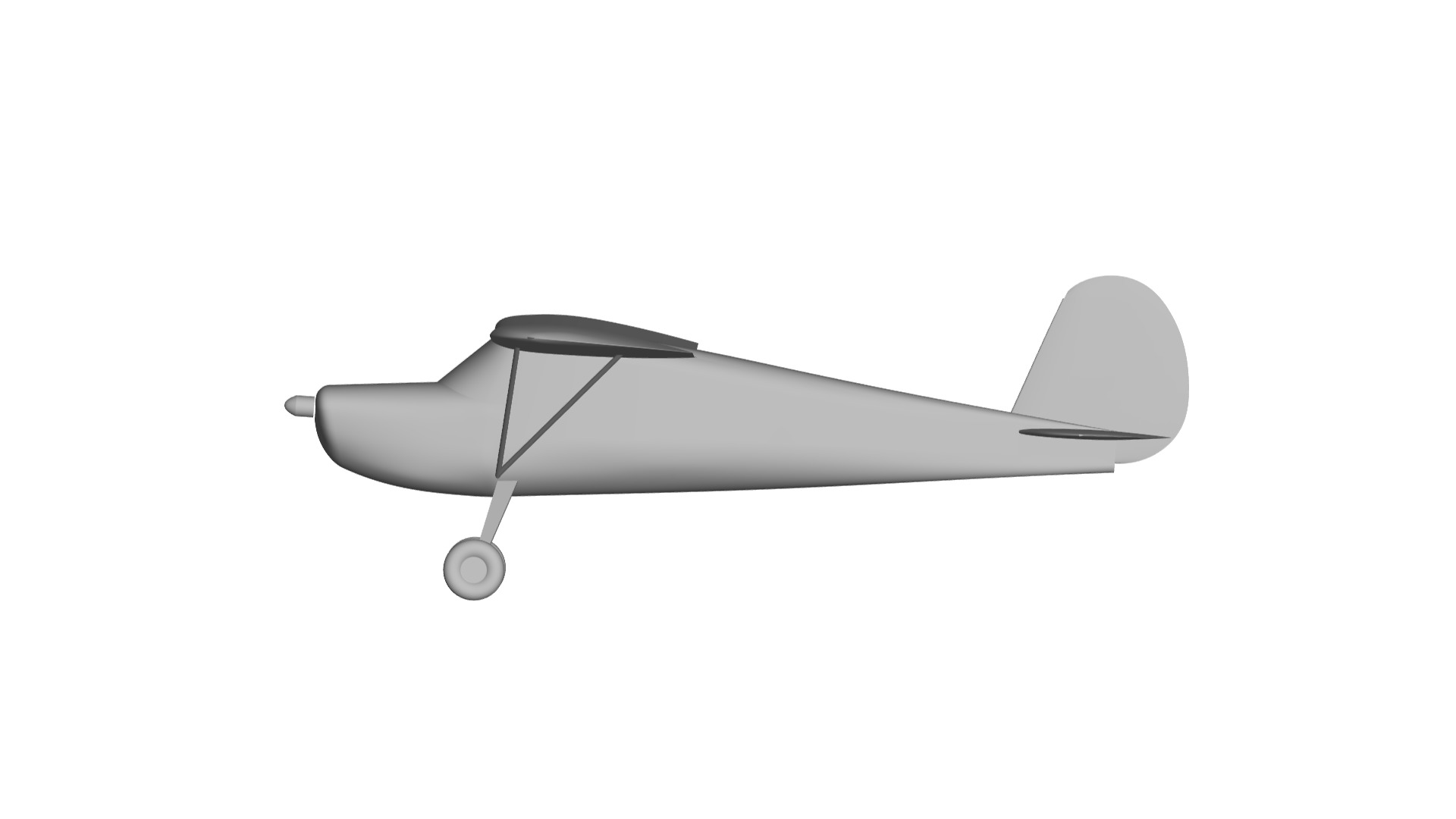 Cessna 140 3D model_2