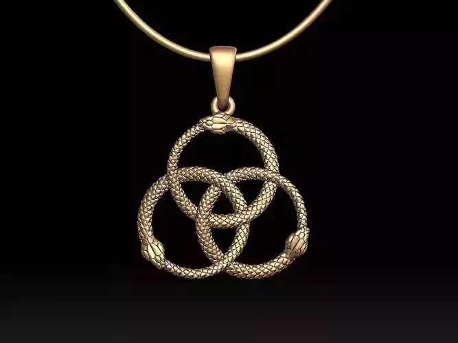 Snake Ouroboros Pendant 3D print model