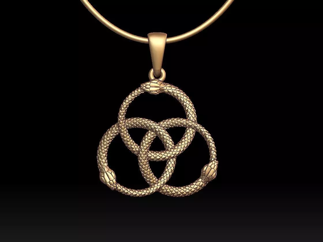 Snake Ouroboros Pendant 3D print model