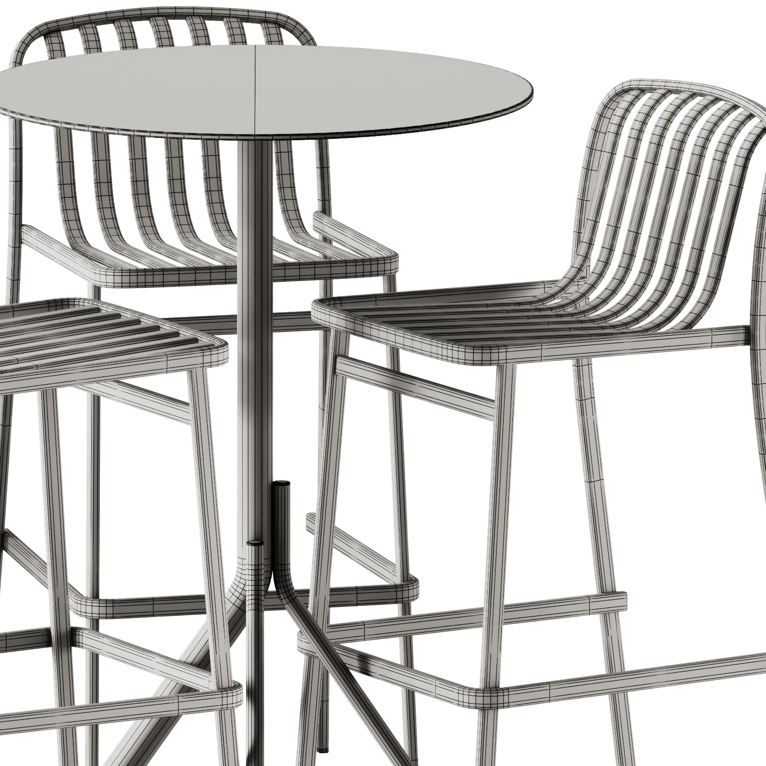 Babel D Kano Bar Stool and Et al Main High Table 3D model_8