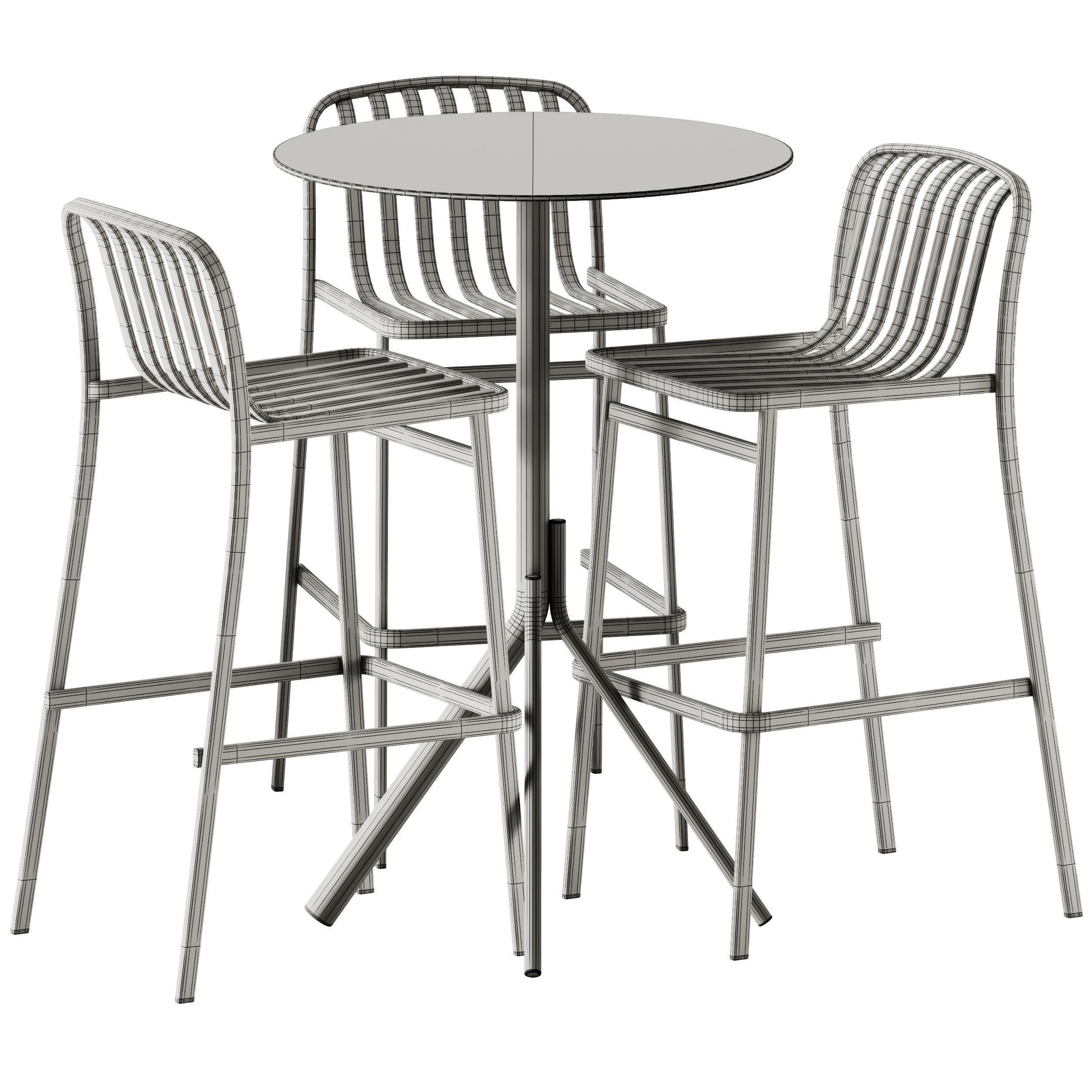 Babel D Kano Bar Stool and Et al Main High Table 3D model_7