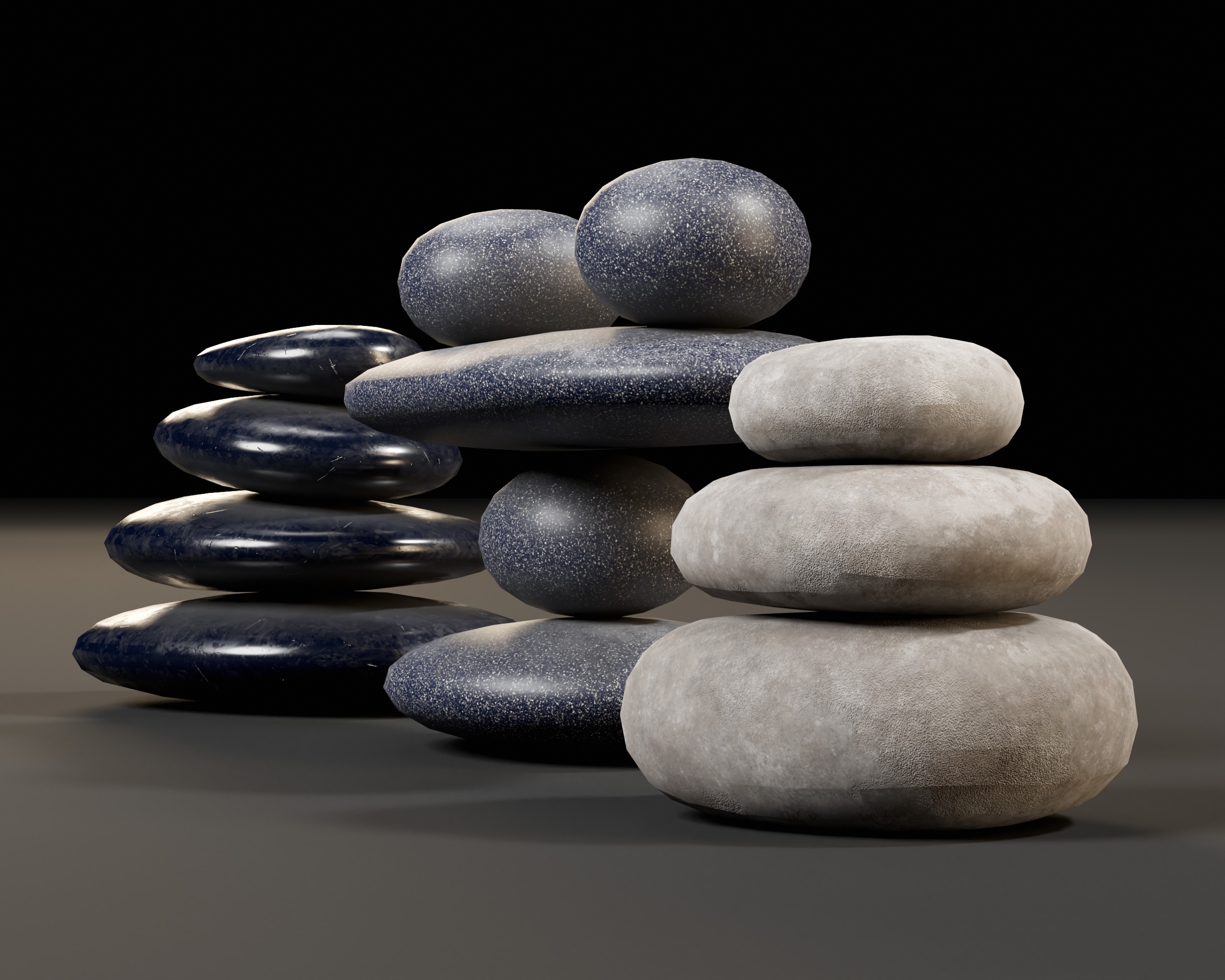 Zen Stones Low-poly 3D model_6