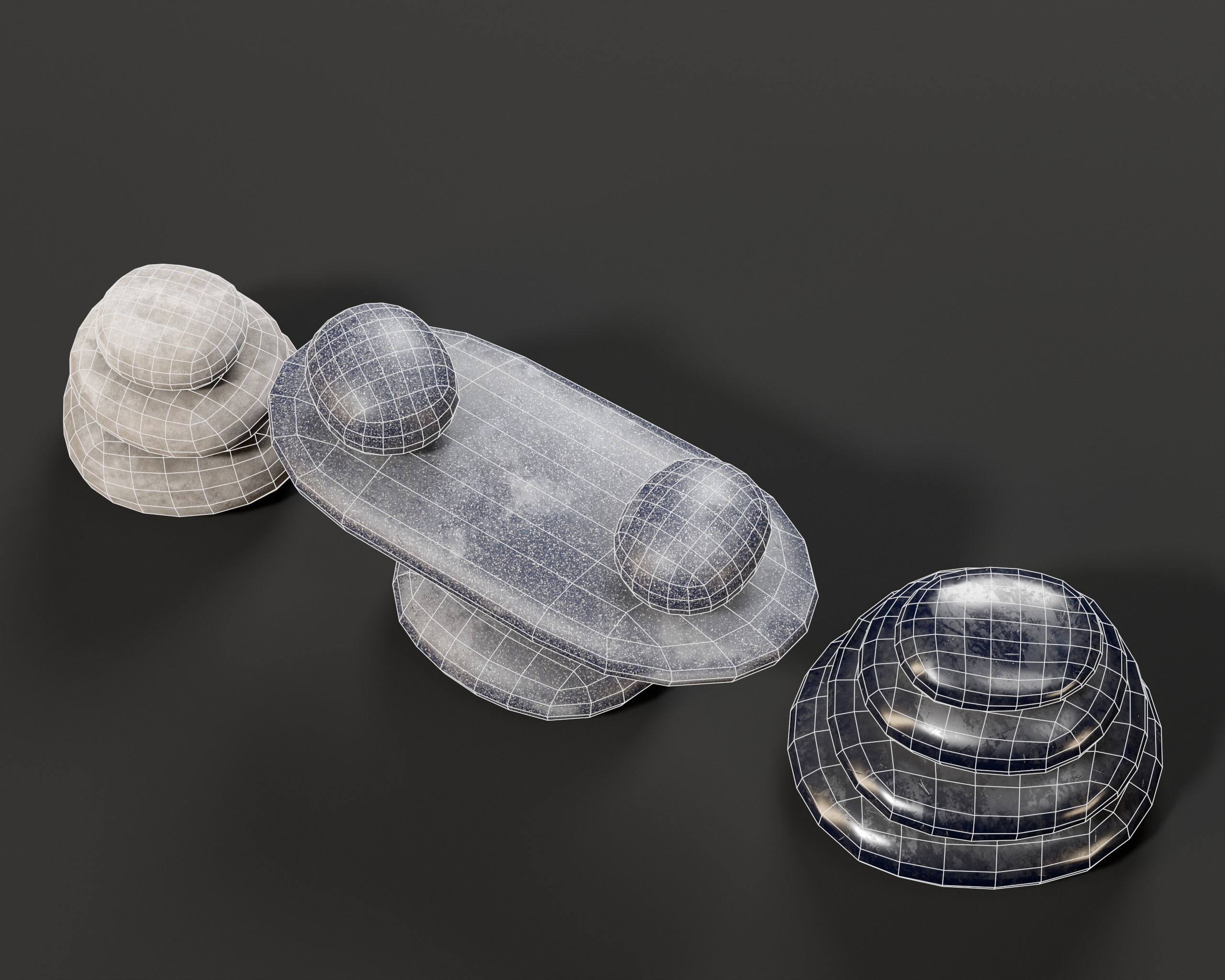 Zen Stones Low-poly 3D model_15