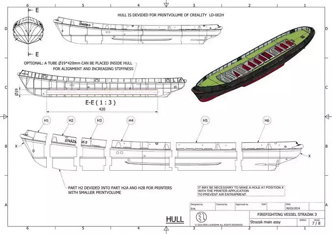 Firefighting boat Strazak 3 Part 3 of 6 group H