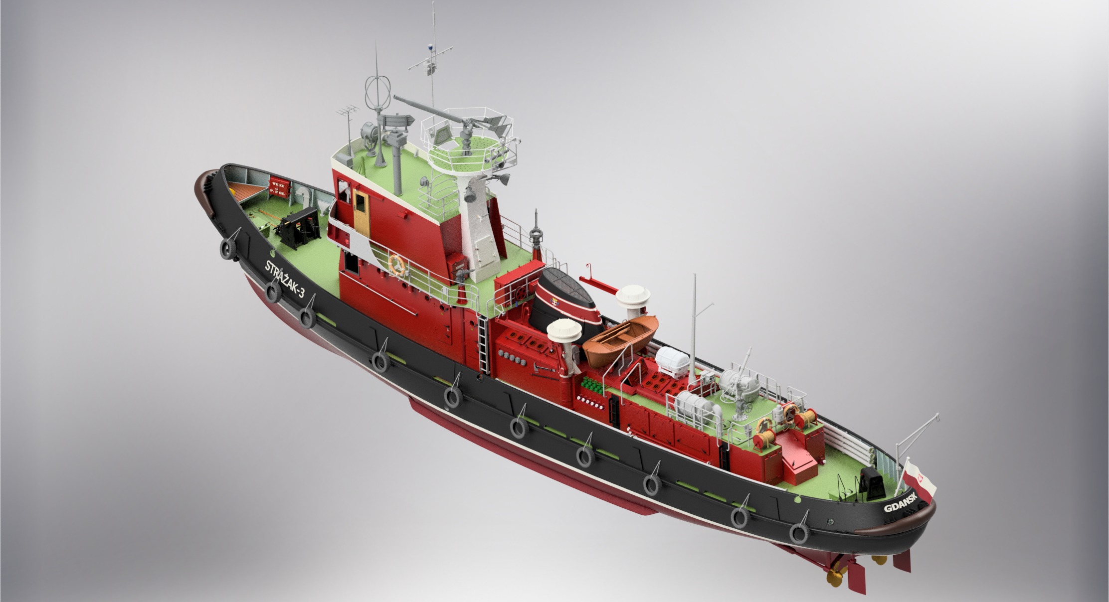 Firefighting boat Strazak 3 Part 3 of 6 group H 3D print model_9