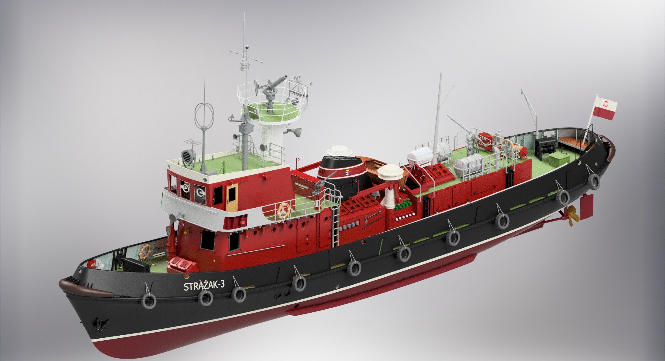 Firefighting boat Strazak 3 Part 3 of 6 group H 3D print model_2