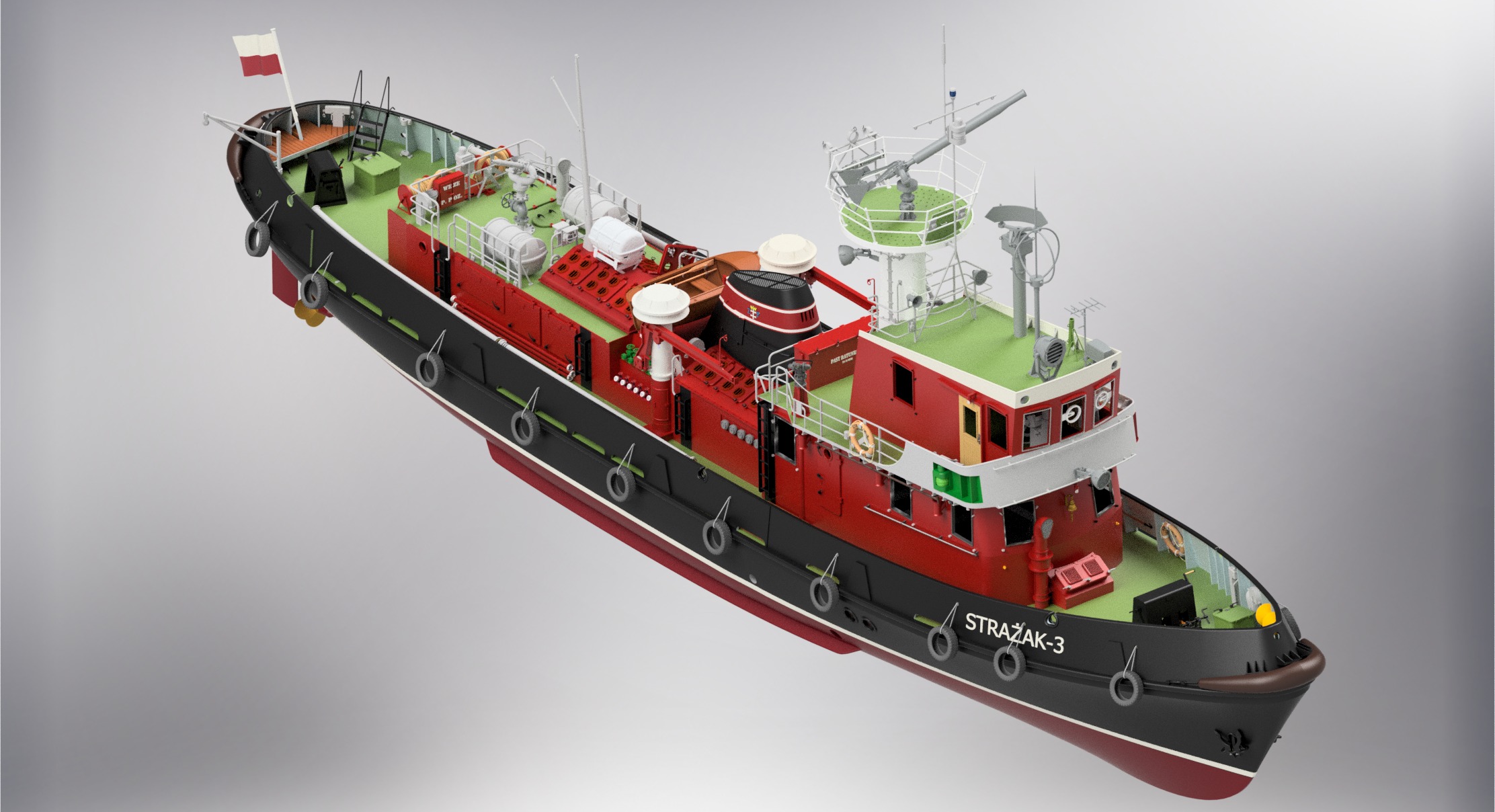 Firefighting boat Strazak 3 Part 3 of 6 group H 3D print model_8