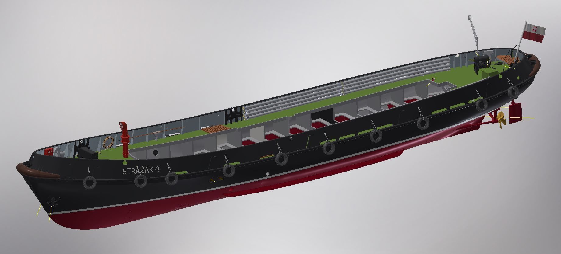 Firefighting boat Strazak 3 Part 3 of 6 group H 3D print model_11