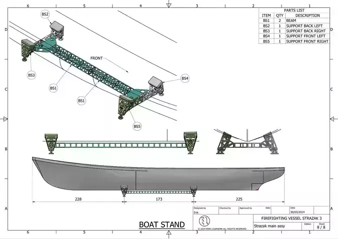 Firefighting boat Strazak 3 Part 2 of 6 group BS