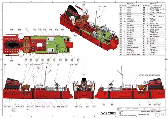 Firefighting boat Strazak 3 Part 1 of 6 group B