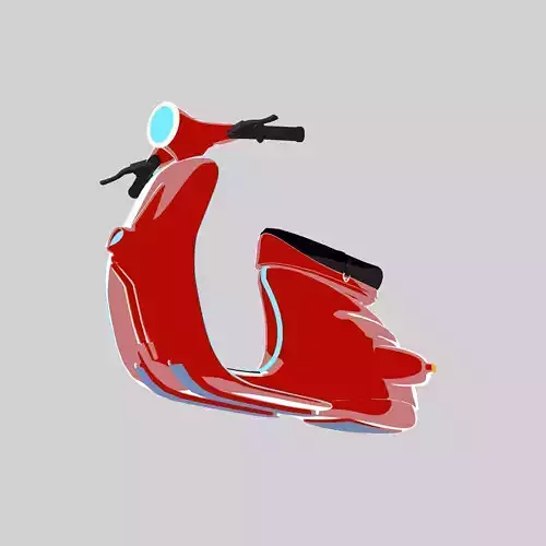 Vespa scooter  x3 - futuristic version - manga shader nodes