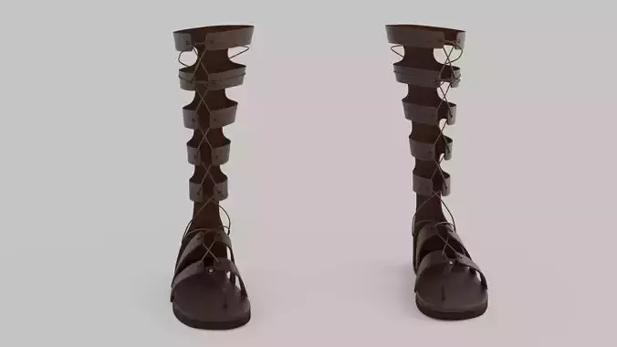 Leather Sandals  Roman Style Sandals with procedural materials