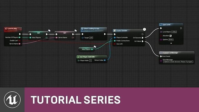 Blueprint Multiplayer v5 Tutorial Series Unreal Engine Free low-poly 3D model