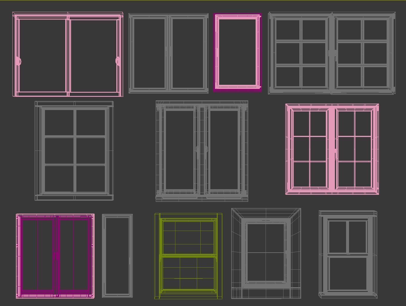 Modern Window Collection for 3ds Max 3D model_14