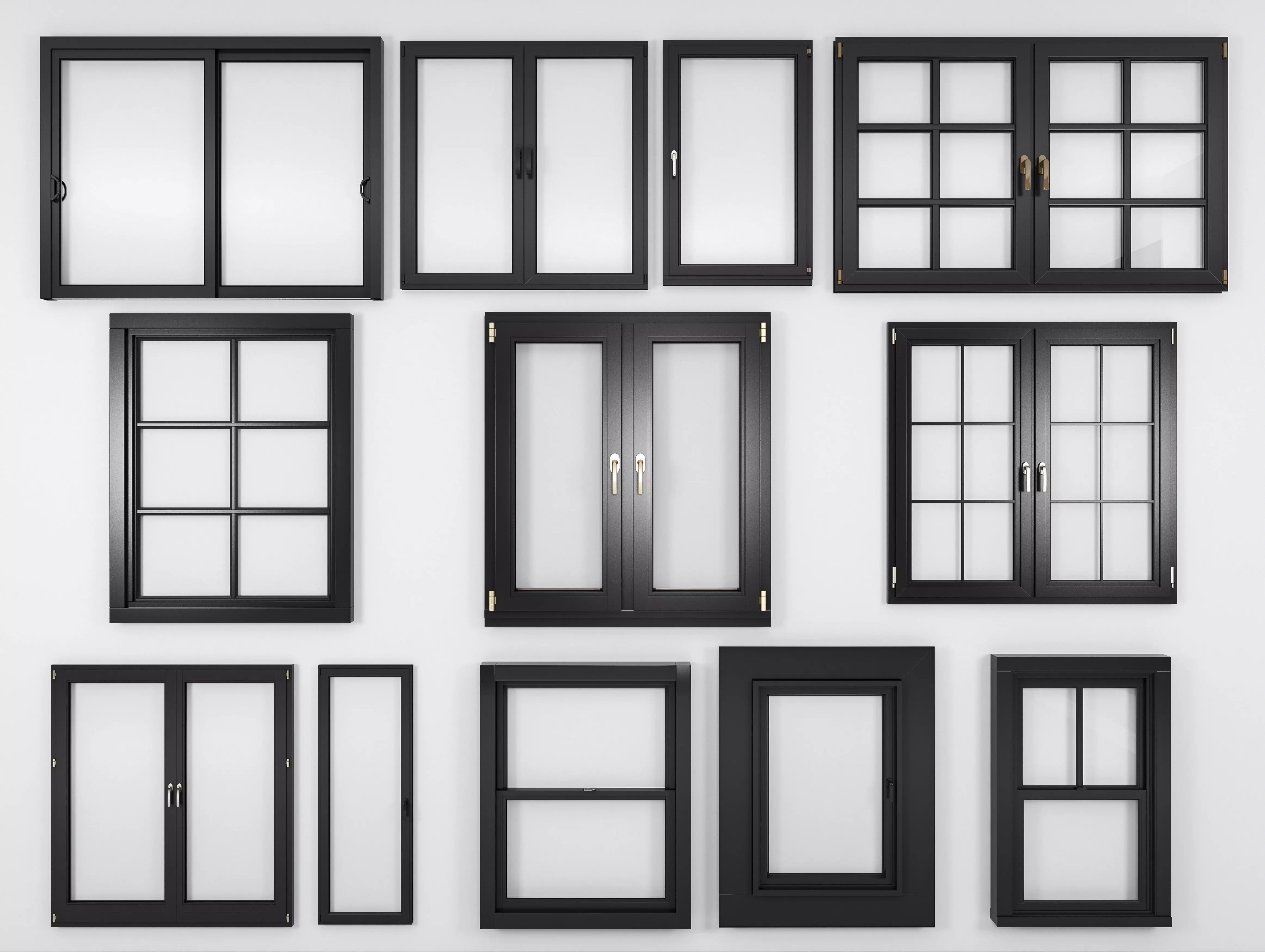 Modern Window Collection for 3ds Max 3D model_0