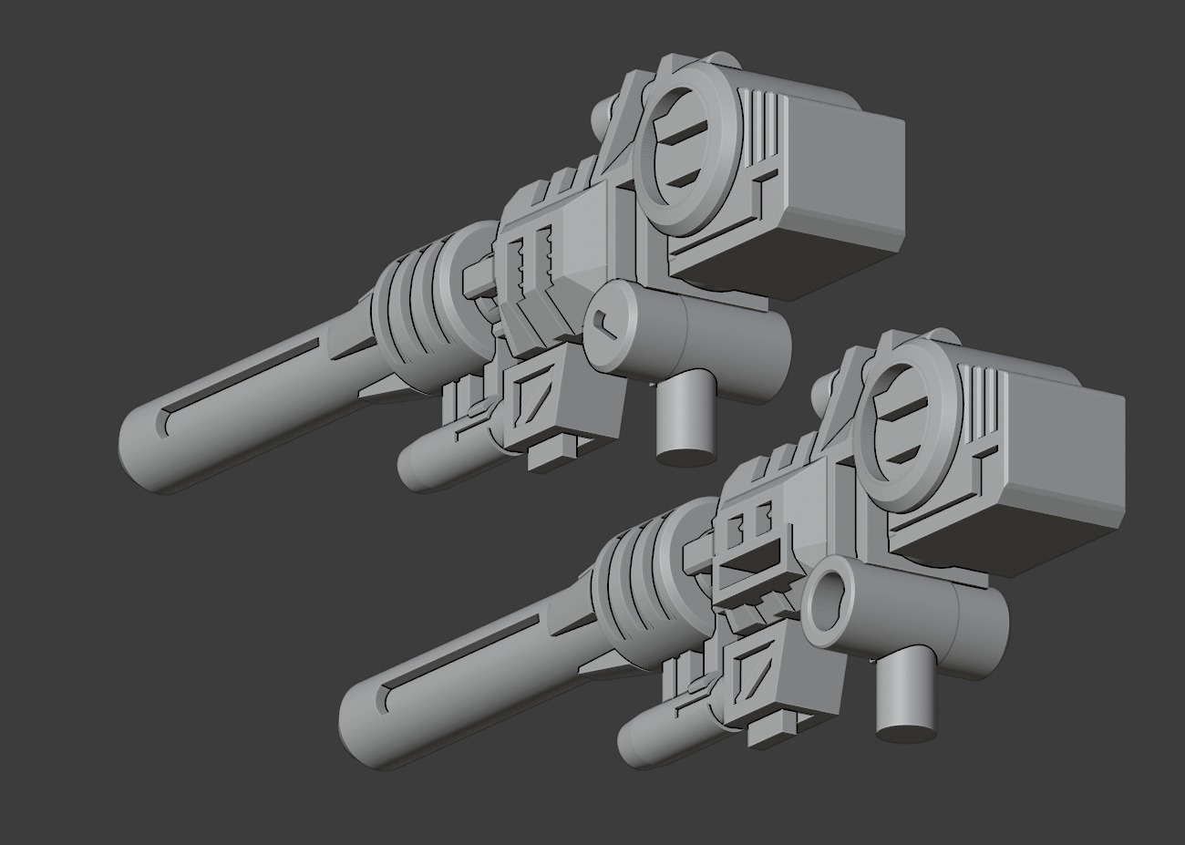 Hypersonic Concussion Blasters for Titans Return Leader Sixshot 3D print model_1