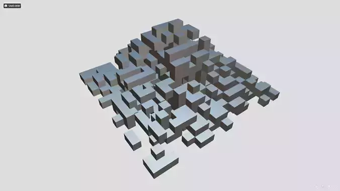 Voxel Maze Pyramid 3D model