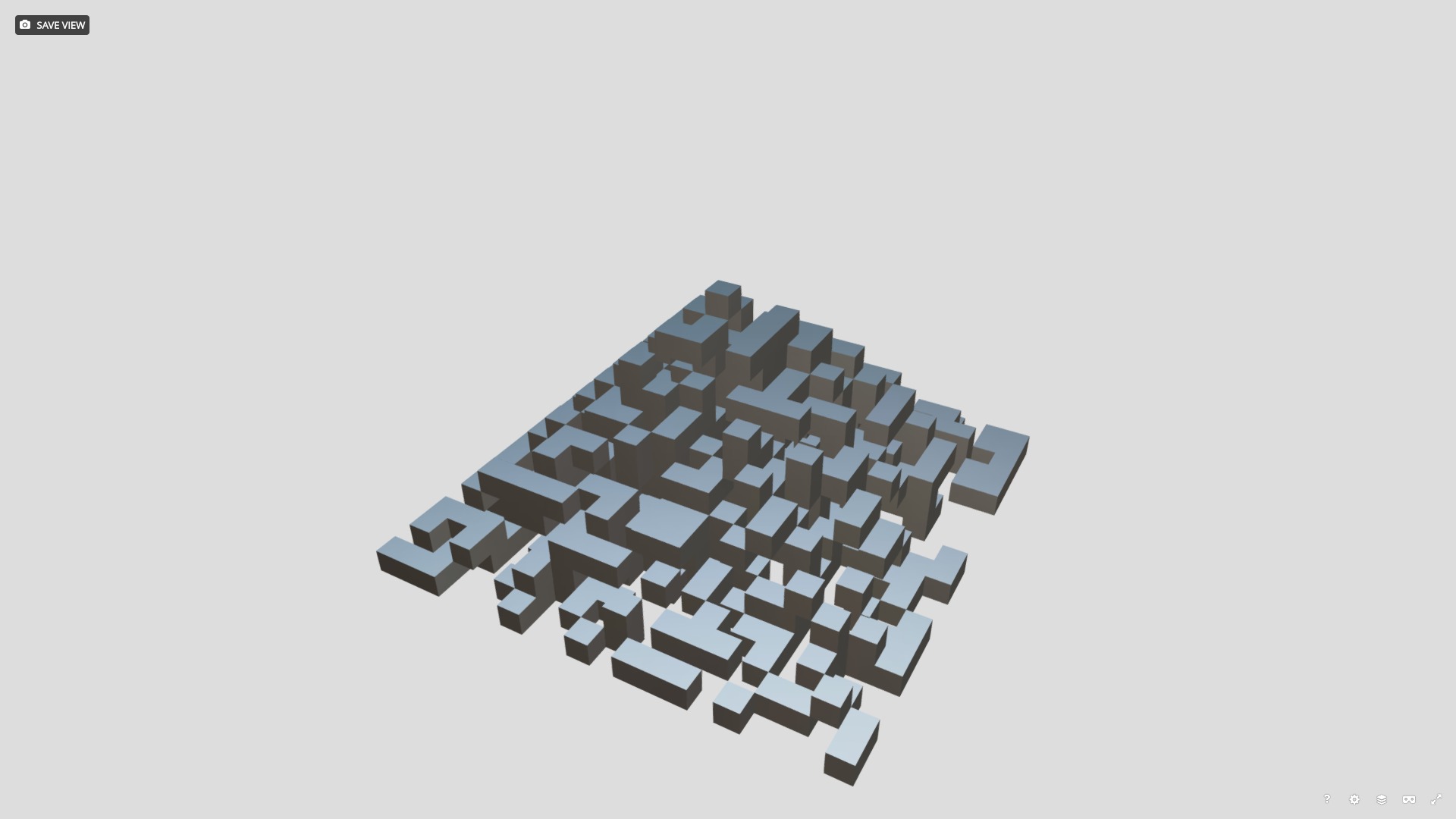 Voxel Maze Pyramid 3D model_2