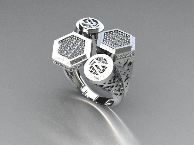 jewelry ring 3D print model_2