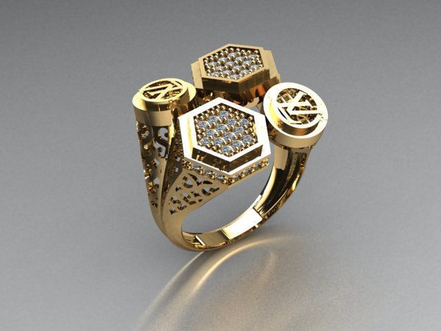 jewelry ring 3D print model_1