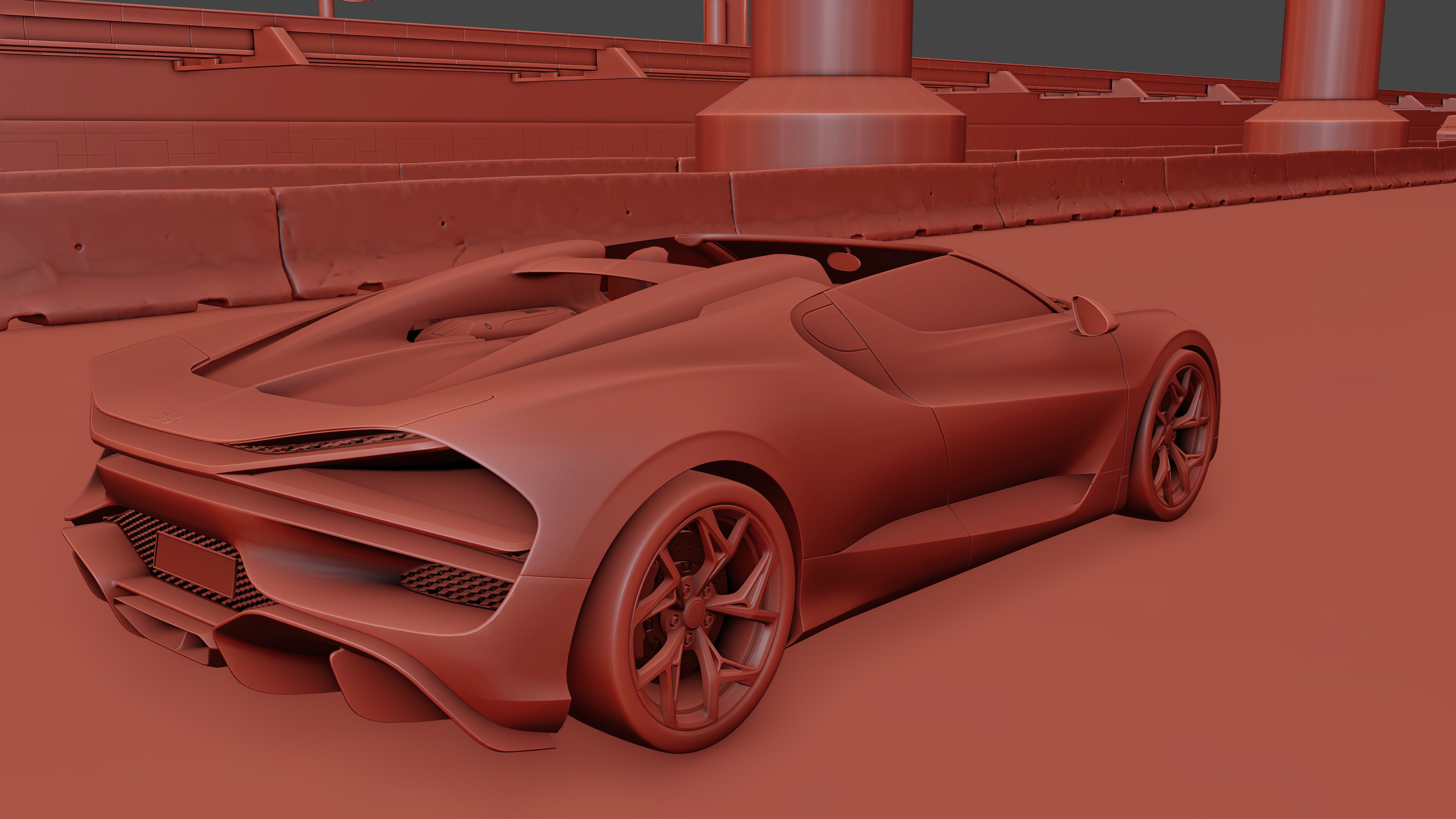 Urban Roadway Low-poly 3D model_13